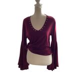 Rock & Roll Cowgirl  Red Bell Sleeve Blouse WORN ONCE Photo 2