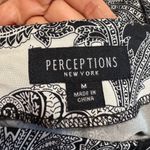 Perceptions New York Women's Black White Paisley Sleeveless Midi Dress Size M Photo 5