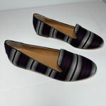 J Crew Striped Blue Burgundy Loafers Size 7 Photo 1