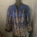 Catherines Printed jacket/blouse 2X Blue Photo 2