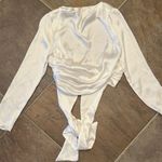 ZARA  satin effect open back top XS white Photo 0