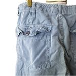 AMO Army Babe Pant Blue Cargo Frayed hem Size 31 100% cotton Photo 8