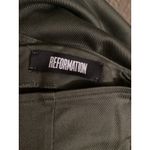 Reformation  Olive Green High Waisted Straight Leg Pants Size 2P Photo 3