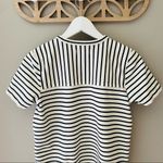 Madewell  Striped Lace-Up Top Black/White Sz Small Photo 6