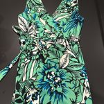 Plenty By Tracy Reese  Green Blue Floral Hawaiian like Dress Photo 1
