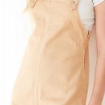 Urban Outfitters Somedays Lovin Darnell Cream Denim Overall Dress Photo 0