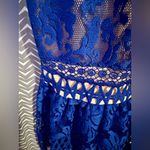 NWT Lulus | Charlee Royal Blue Lace Sleeveless Midi Dress, Size S Photo 6
