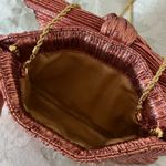 Loeffler Randall NWOT  Rayne Small Pleated Bow Frame Clutch in Metallic Pink Photo 7