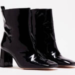 Good American NEW  Black Patent Leather Heeled Bootie Heel Size 11 Photo 0