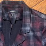 Le chateau  Plaid Blazer - Black Burgundy plaid suit jacket w/ skirt NWT medium Photo 8