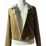 FAVLUX FASHION Women's Corduroy Sherpa Lined Trucker Jacket Tan Penny Lane Photo 0