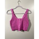 Aerie Pink Seamless Snap Front Ribbed Longline Bralette Size XL Photo 5