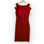 American Vintage VTG 90's Ava & Aiden Sleeveless Red Rouched Midi Dress Size 2 Christmas Holiday Photo 3