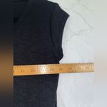 Madewell Midi V-Neck Women's Dress Small Cap Sleeves Slit Black Photo 2