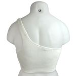 Aritzia Babaton Women's White One Shoulder Sleeveless Rib Knit Crop Top Size XL Photo 1