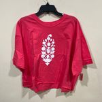 Free People NWT  FP Movement Inspire Logo T-Shirt in a pinkish graphic size XL Photo 0