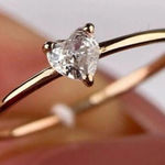 Anthropologie 18K crystal heart love ring Photo 4