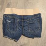 Old Navy  maternity pretty mama fringe denim shorts size 8 Photo 4