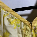 Handmade VTG 70s Yellow Floral Ruffle Dress Coquette Southern Belle Lace Tea Length M‎ Photo 3