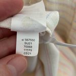 Loft  Bow Strap Button Front Drop Waist Mini Dress Ivory Rainbow - Size S Photo 7