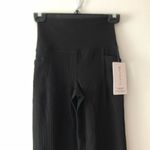 Athleta NWT Salutation Stash Rib Flare Pant Tight Leggings in Black Size XS Photo 3