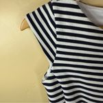 Lilly Pulitzer Briella White/Blue Stripped Cap Sleeve Stretch Dress SZ XS Photo 2