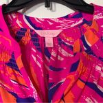 Lilly Pulitzer Elsa Silk Top in Bomber Blue Plume Bloom- Pink Orange Blue- Small Photo 3