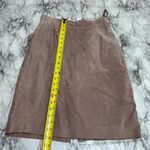 Lord & Taylor 100% Silky Pig Suede Brown Set Skirt Blazer size 10 / 12 vintage Tan Photo 7