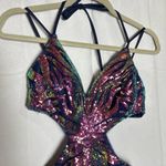 Camille La Vie  Iridescent Sequin Cut Out Mini Dress Size 0 Photo 3