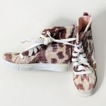 Elysian By Emily Morrison Silk Velvet Rustic Oak High Tops Women’s Shoes 36/5.5 Brown Photo 5