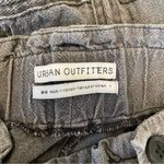 Urban Outfitters  Linen Blend Cargo Pants Charcoal High Drop Elastic Waist Medium Photo 3