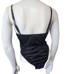 Vintage Colesce Collection Blue & Black Satin & Lace Teddy (M) Blue Size M Photo 3