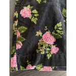 Women Skirt Micro Mini Corduroy‎ High Rise Floral 6 Y2K Grunge Emo Punk Witchy Black Photo 1