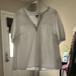 J.Crew White Boxy Polo T-Shirt Photo 0