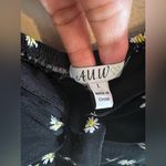 AUW Halter Top Dress Womens Large Black Floral Design Straps Pullover Summer Photo 11