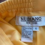 Nubiano New York Vintage Women Ruffled Yellow Midi Wrap Skirt Size 6 Photo 6