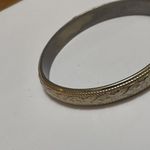 Whiting & Davis Vintage  Bangle Bracelet Flower Design Photo 5