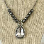 Grey rhinestone pendant necklace Photo 9
