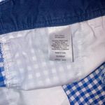 Talbots Women’s Size 12 Girlfriend Chino Shorts Blue White Checkered Gingham Photo 7
