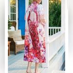 Soft Surroundings  Womens Faye Silk Blend Peacock Kimono Robe Size 1X Photo 8