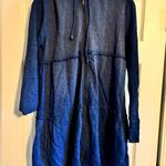 True Craft Navy Tiered Full Zip Coverup Jacket Hoodie Photo 0