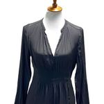 Modern Citizen Long Sleeve Smocked Waist Maxi Dress Gray Size M Prairie Bohemian Photo 5