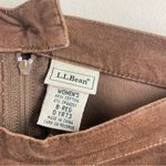 L.L.Bean A-Line Midi Skirt Brown Size 8 Faux Suede Brushed Cotton Photo 6