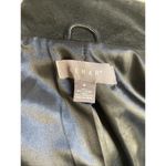 Kenar  Women's RARE Black Suede Leather Belted Jacket W Shiny Leather Accent Sz M Photo 5