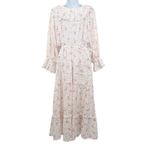 Anthropologie byTiMO Cotton Slub Midi Dress Floral Print Lace Button Down Cottagecore Small Photo 21