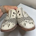 Free People Paramount White Laser Cut Leather Mule Loafers Sz 40 or 9 Photo 7