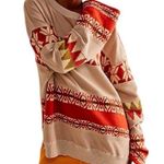 We The Free People Ski Holiday Snowflake Swit Oversized Waffle Knit Thermal | L Photo 0