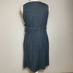 Old Navy Women Maternity XS Blue Denim Cross Over Side Tie Waist Dress Jumper Photo 4