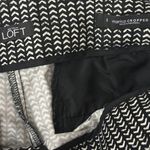 Loft  Marisa Cropped Pants Womens 2 Black White Geometric Stretch Career Office Photo 5