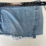 Happily Grey Denim Skort Skirt with Tie Detail Size 3/26 Blue Photo 6